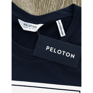 NEW Mens Peloton Heritage Fleece‎ Lined Pullover Sweatshirt Sz Large Front Logo